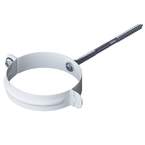 Крепёж трубы водосточной Белый