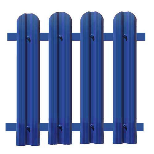 Штакетник металлический фигурный (М) синий 1,8 м