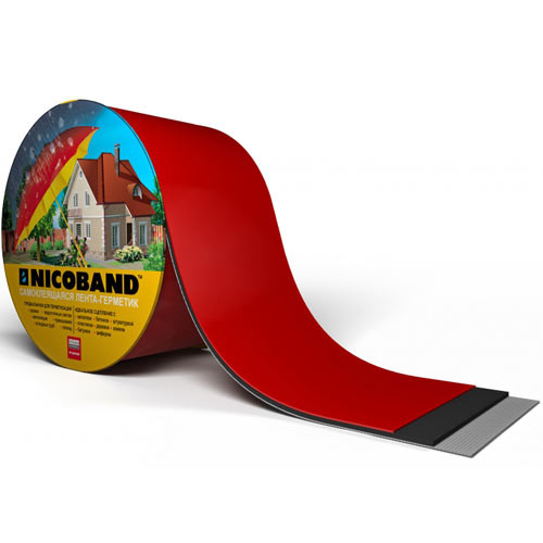 Никобанд 15 см *10 метров Вишневый