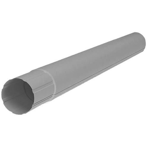 Труба водосточная соединительная 1 м Серая (RAL 7024)
